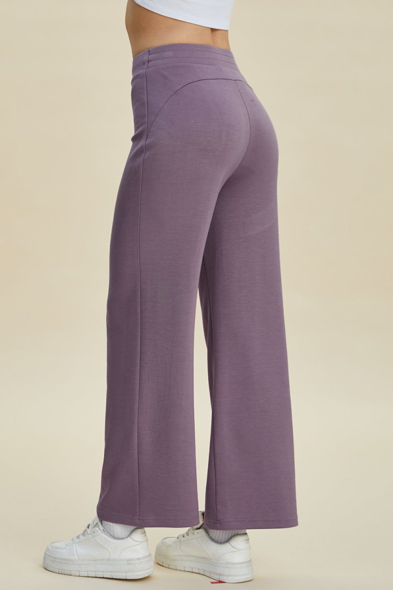Basic Bae Full Size Air Scuba Drawstring Wide Leg Pants - Bottoms