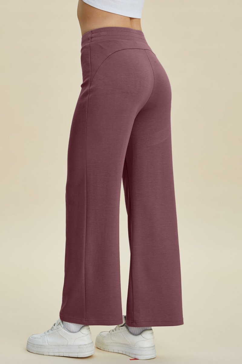 Basic Bae Full Size Air Scuba Drawstring Wide Leg Pants - Bottoms
