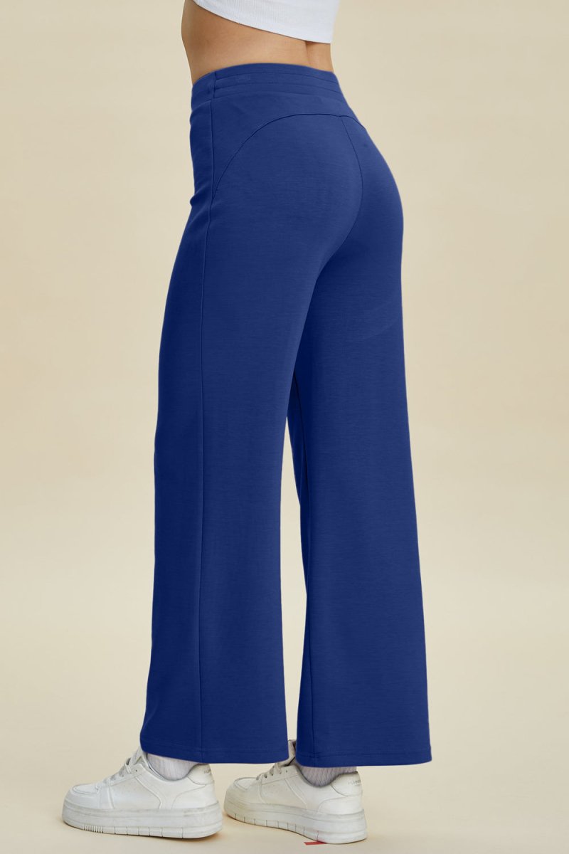 Basic Bae Full Size Air Scuba Drawstring Wide Leg Pants - Bottoms