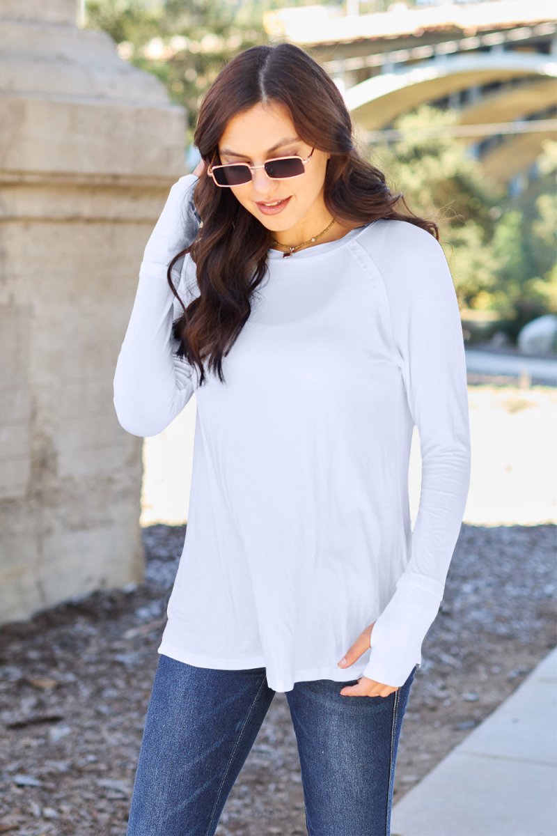 Basic Bae Full Size Round Neck Long Sleeve T-Shirt - Top