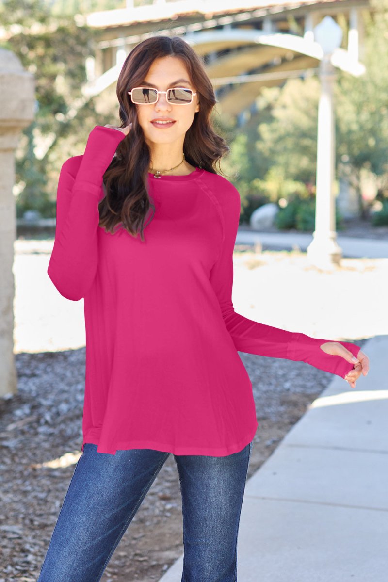 Basic Bae Full Size Round Neck Long Sleeve T-Shirt - Top