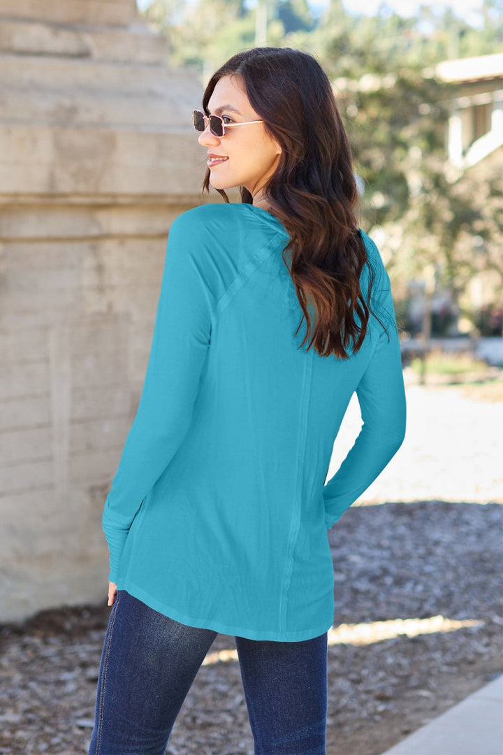 Basic Bae Full Size Round Neck Long Sleeve T-Shirt - Top