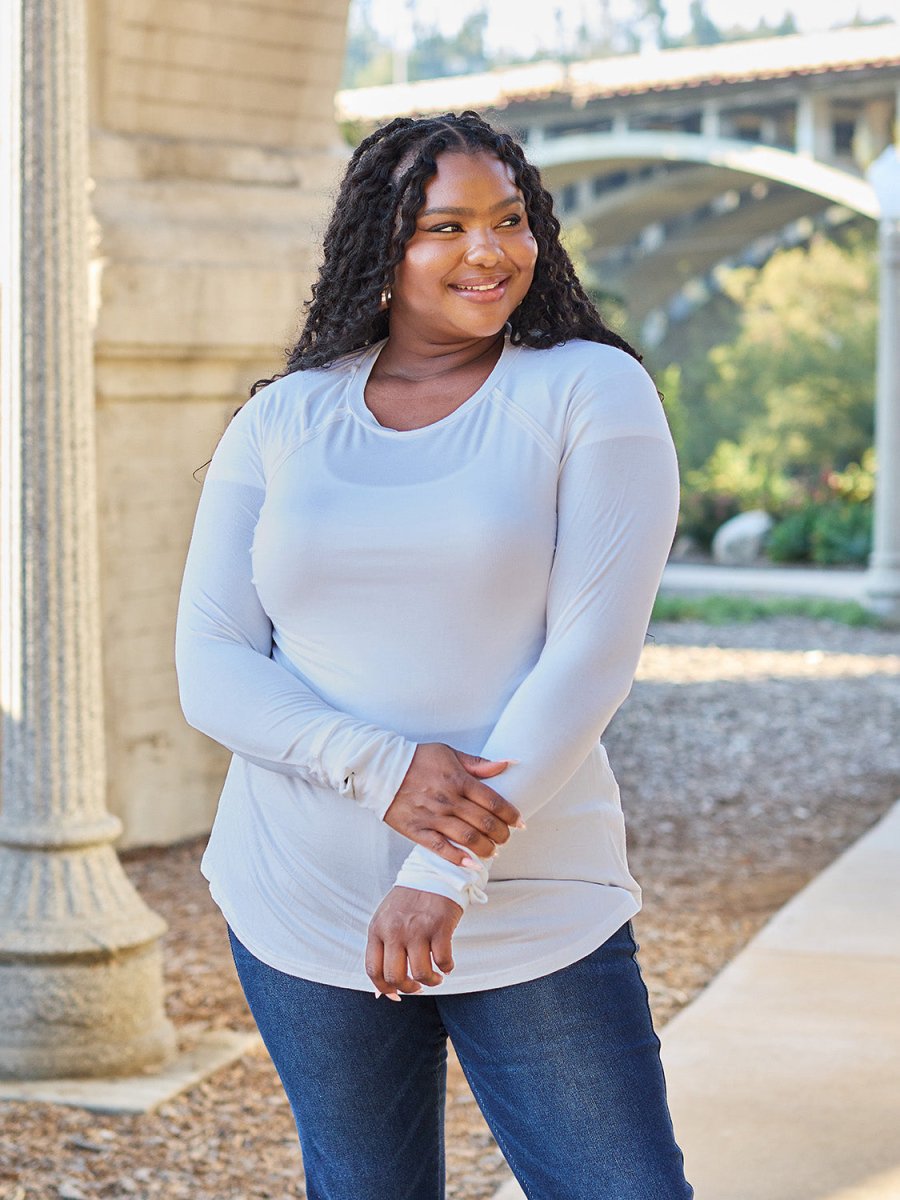 Basic Bae Full Size Round Neck Long Sleeve T-Shirt - Top