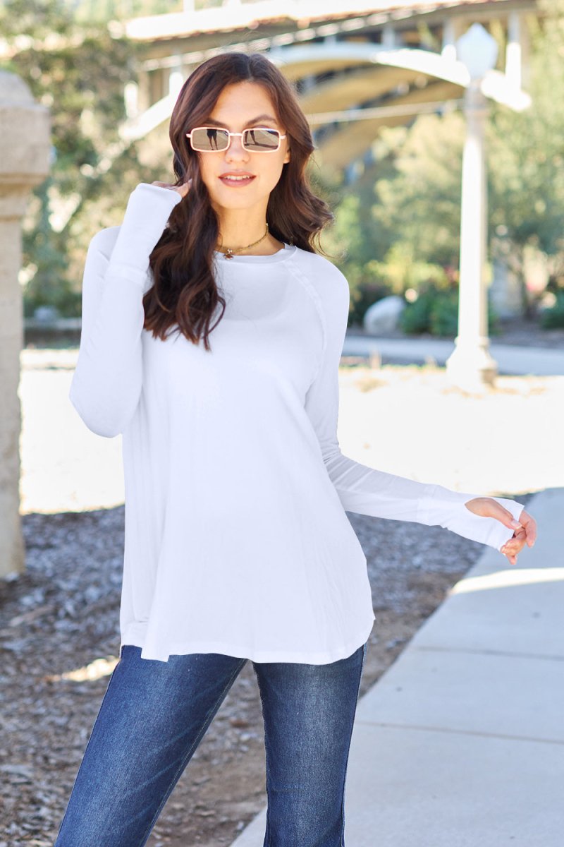 Basic Bae Full Size Round Neck Long Sleeve T-Shirt - Top