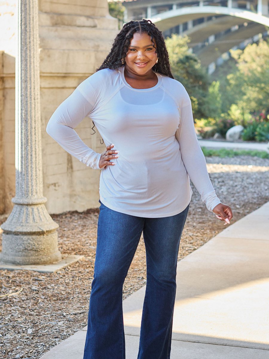 Basic Bae Full Size Round Neck Long Sleeve T-Shirt - Top