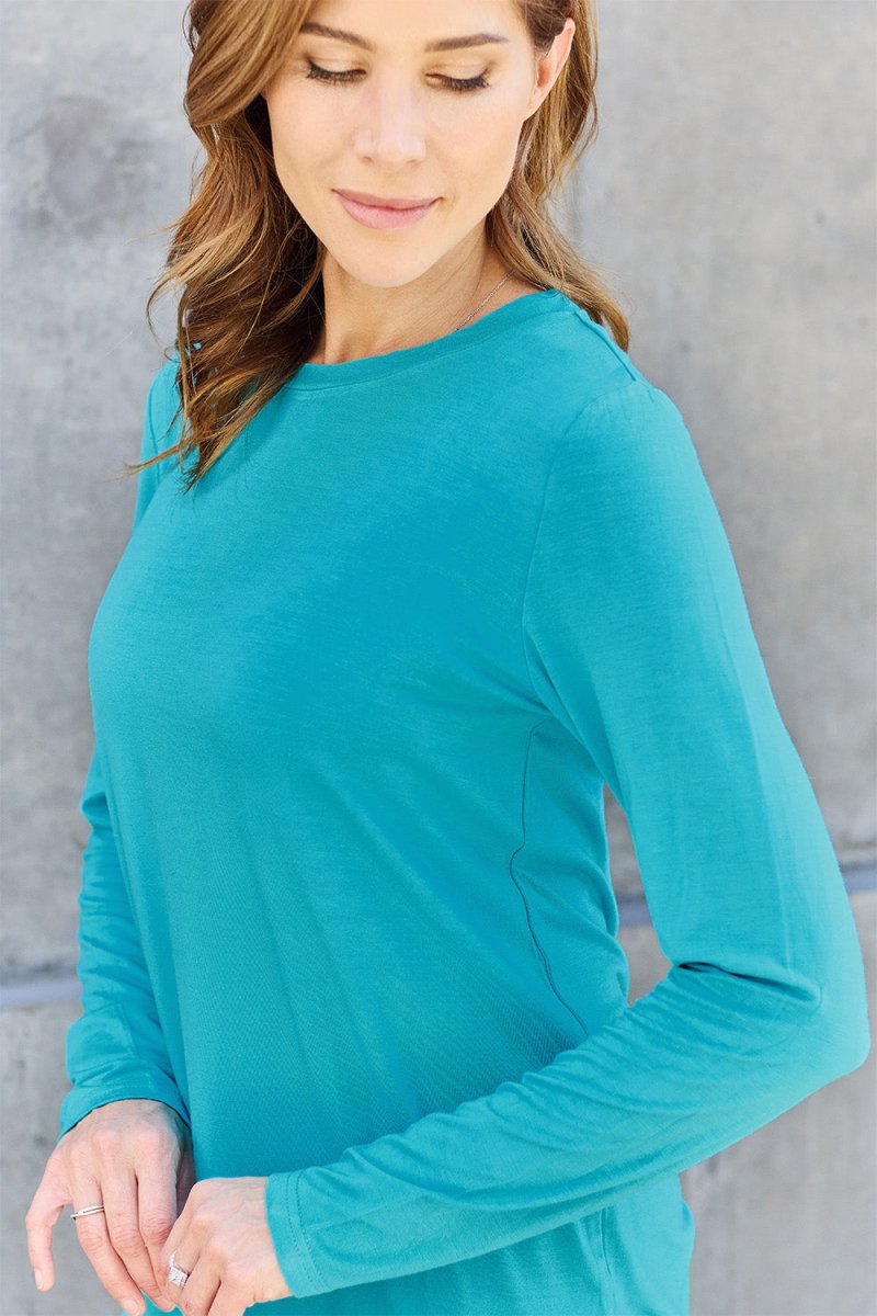 Basic Bae Full Size Round Neck Long Sleeve Top - Top