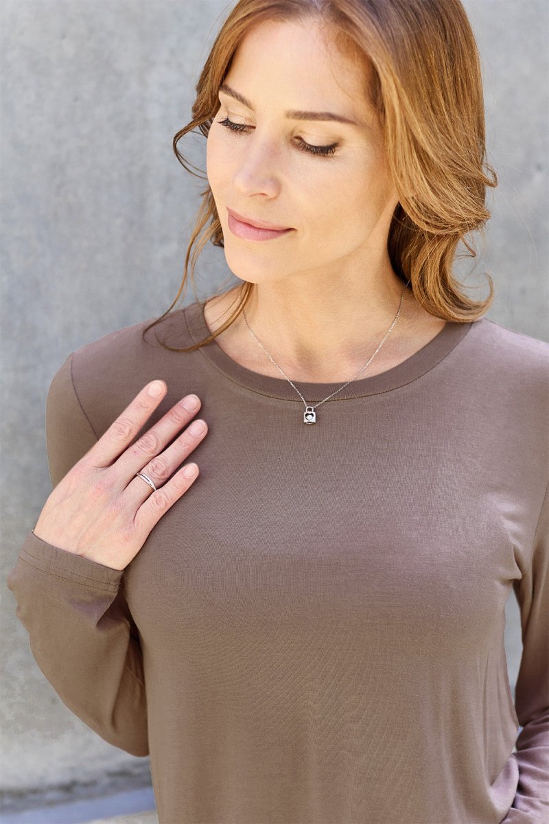 Basic Bae Full Size Round Neck Long Sleeve Top - Top