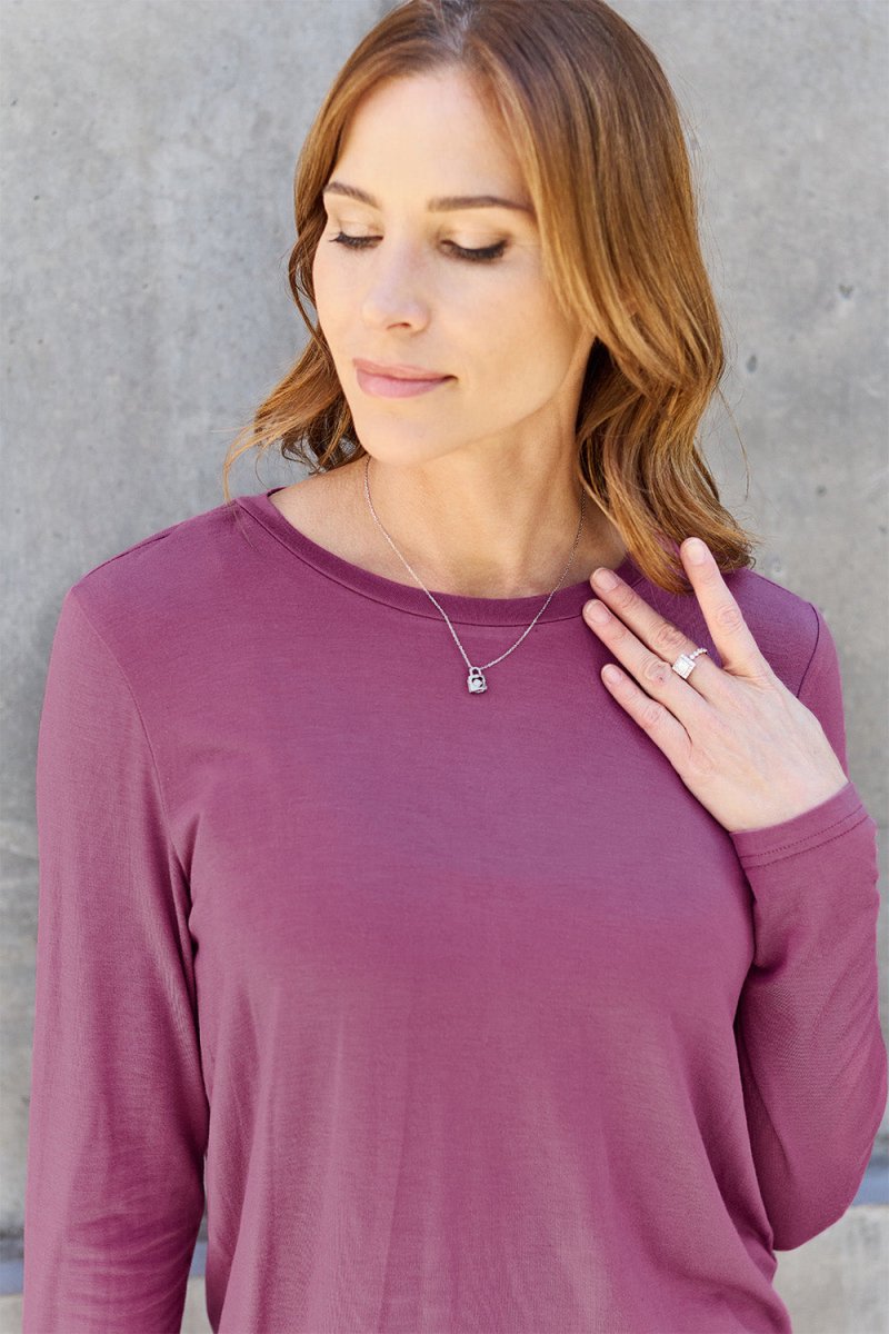 Basic Bae Full Size Round Neck Long Sleeve Top - Top