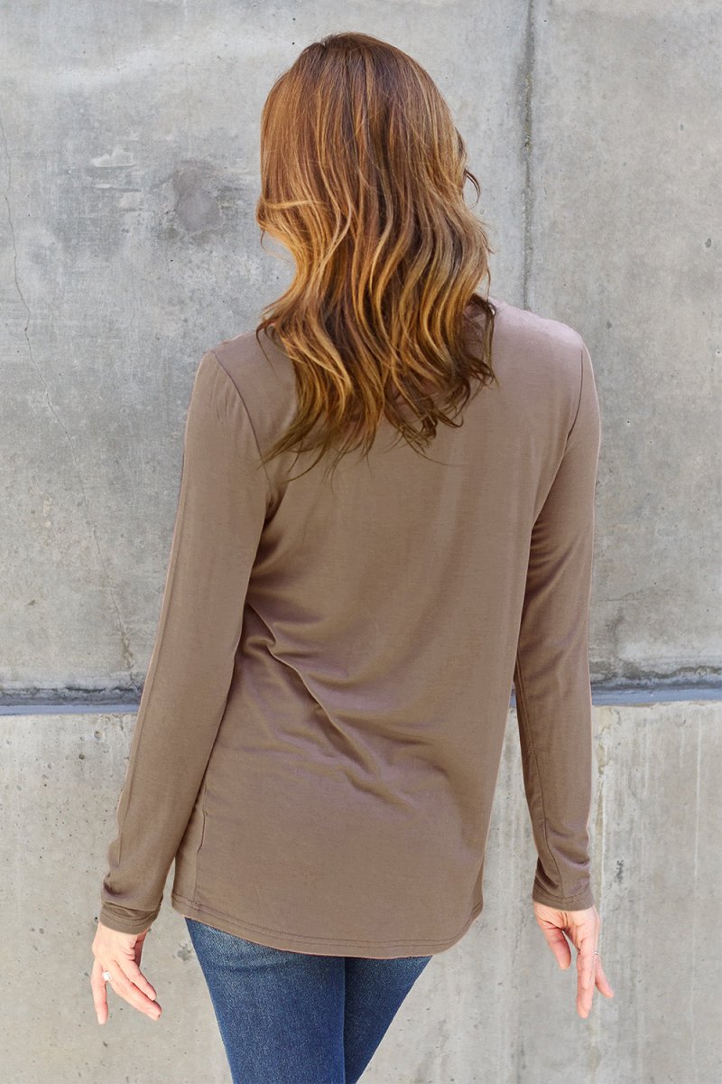 Basic Bae Full Size Round Neck Long Sleeve Top - Top