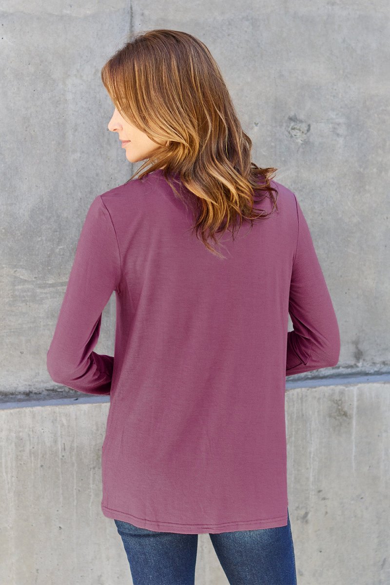 Basic Bae Full Size Round Neck Long Sleeve Top - Top