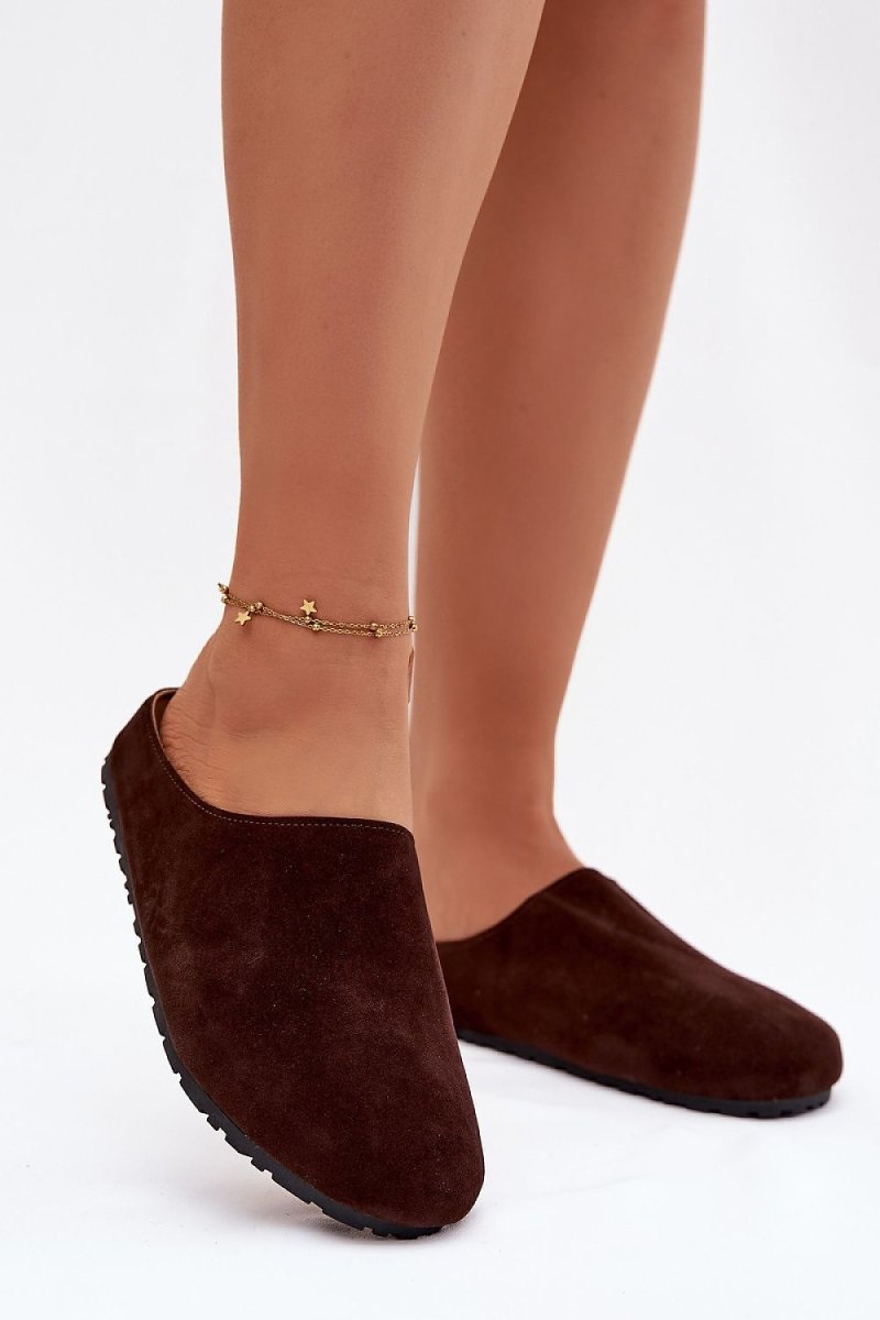 Beige Eco Suede Slippers - 