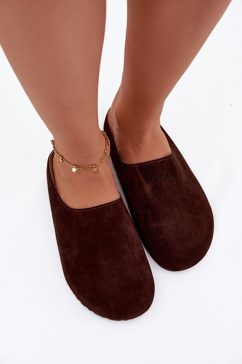 Beige Eco Suede Slippers - 