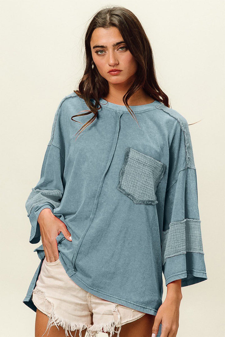 BiBi High - Low Washed T-Shirt - Top