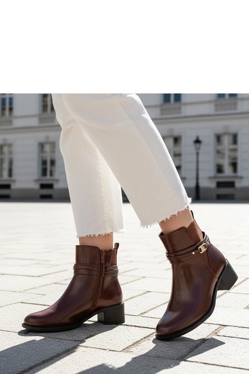 Black Block Heel Ankle Boots - 