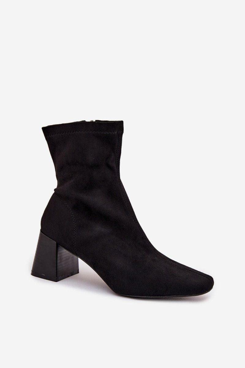 Black Eco - Suede Ankle Boots - 