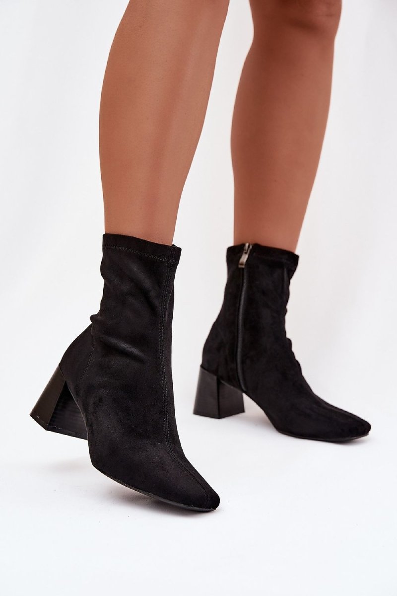 Black Eco - Suede Ankle Boots - 
