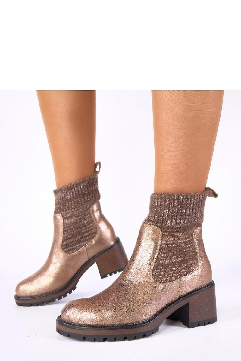 Black Sock Ankle Boots with Stable Heel - 