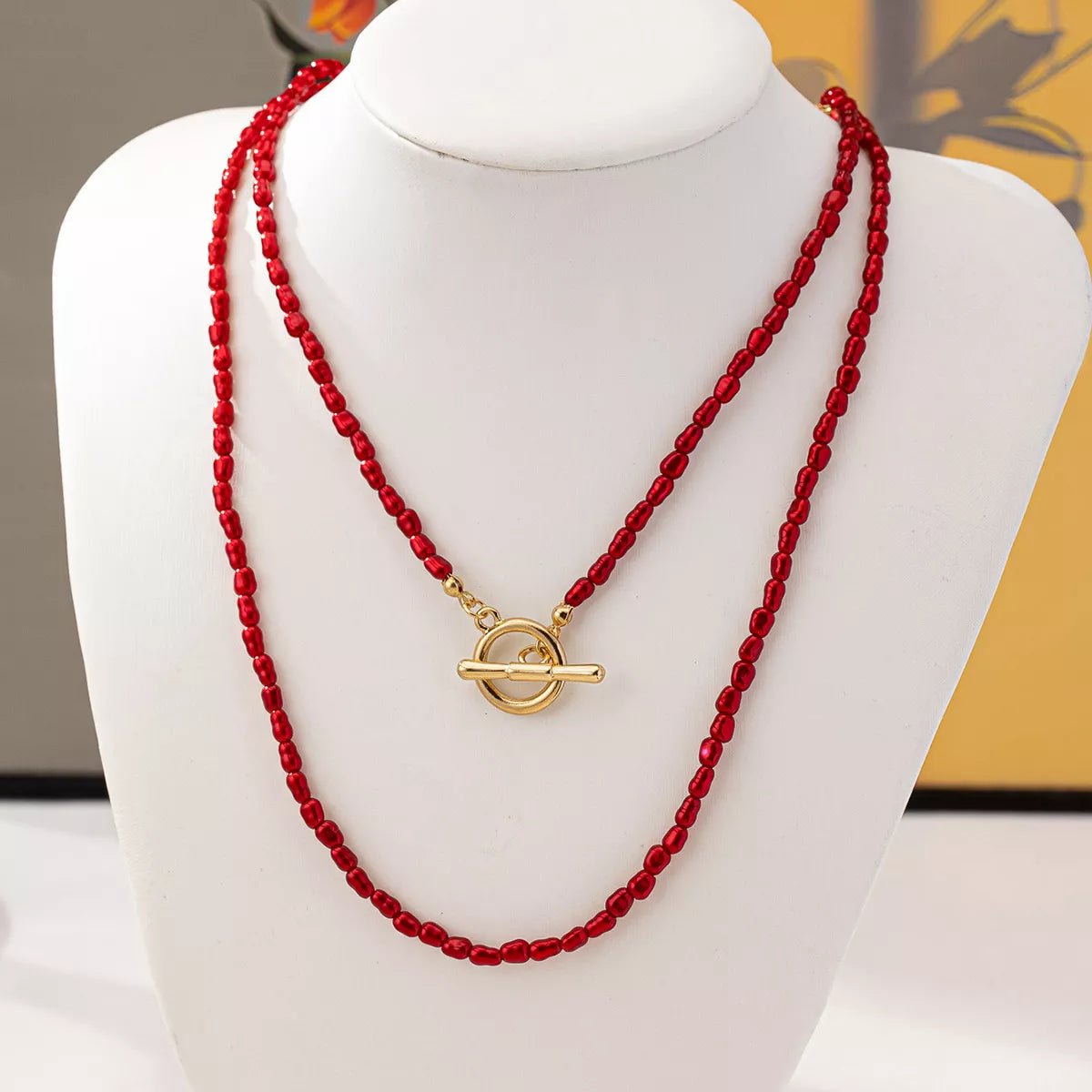 Bohemian Beaded Necklace Set - 