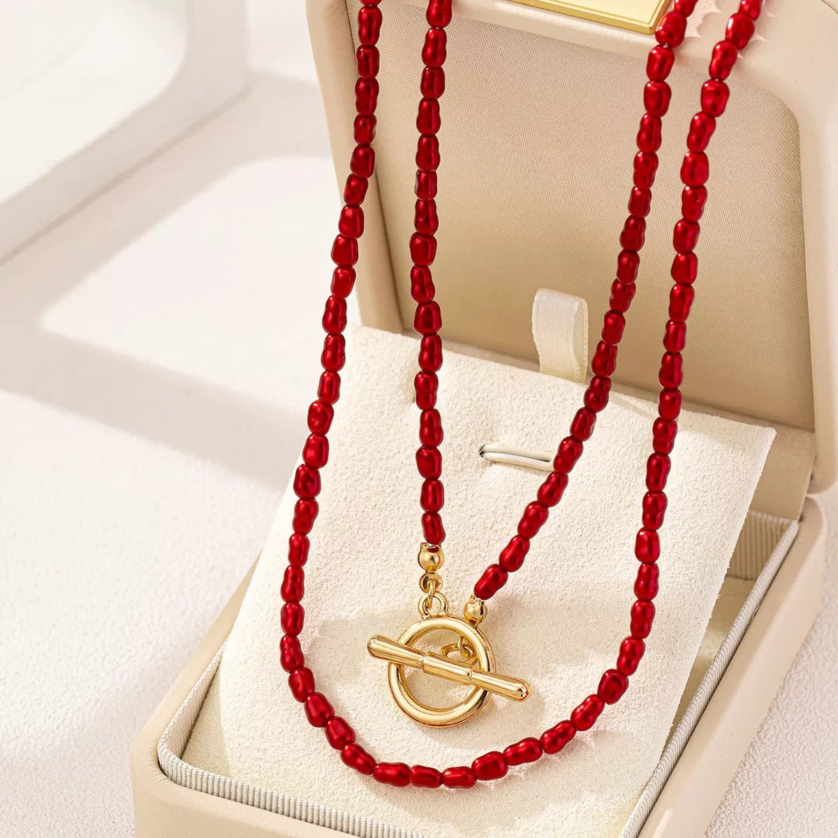 Bohemian Beaded Necklace Set - 