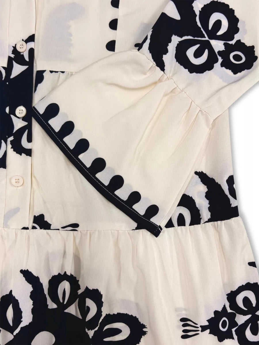 Bohemian Print Tiered Midi Dress - 