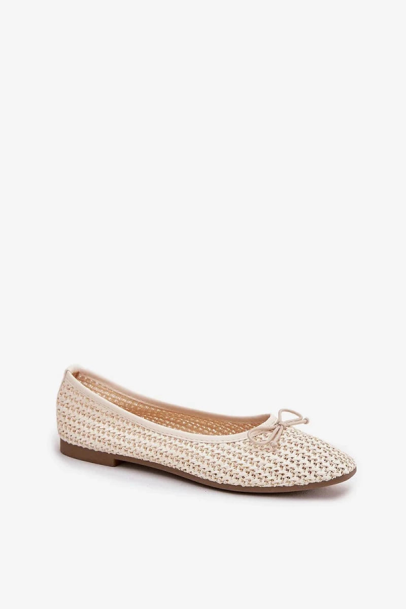 Braided Ballet Flats with Bow Detail - Ballet flats