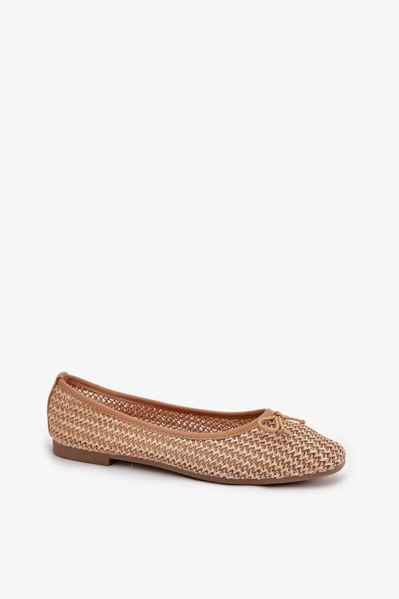 Braided Ballet Flats with Bow Detail - Ballet flats