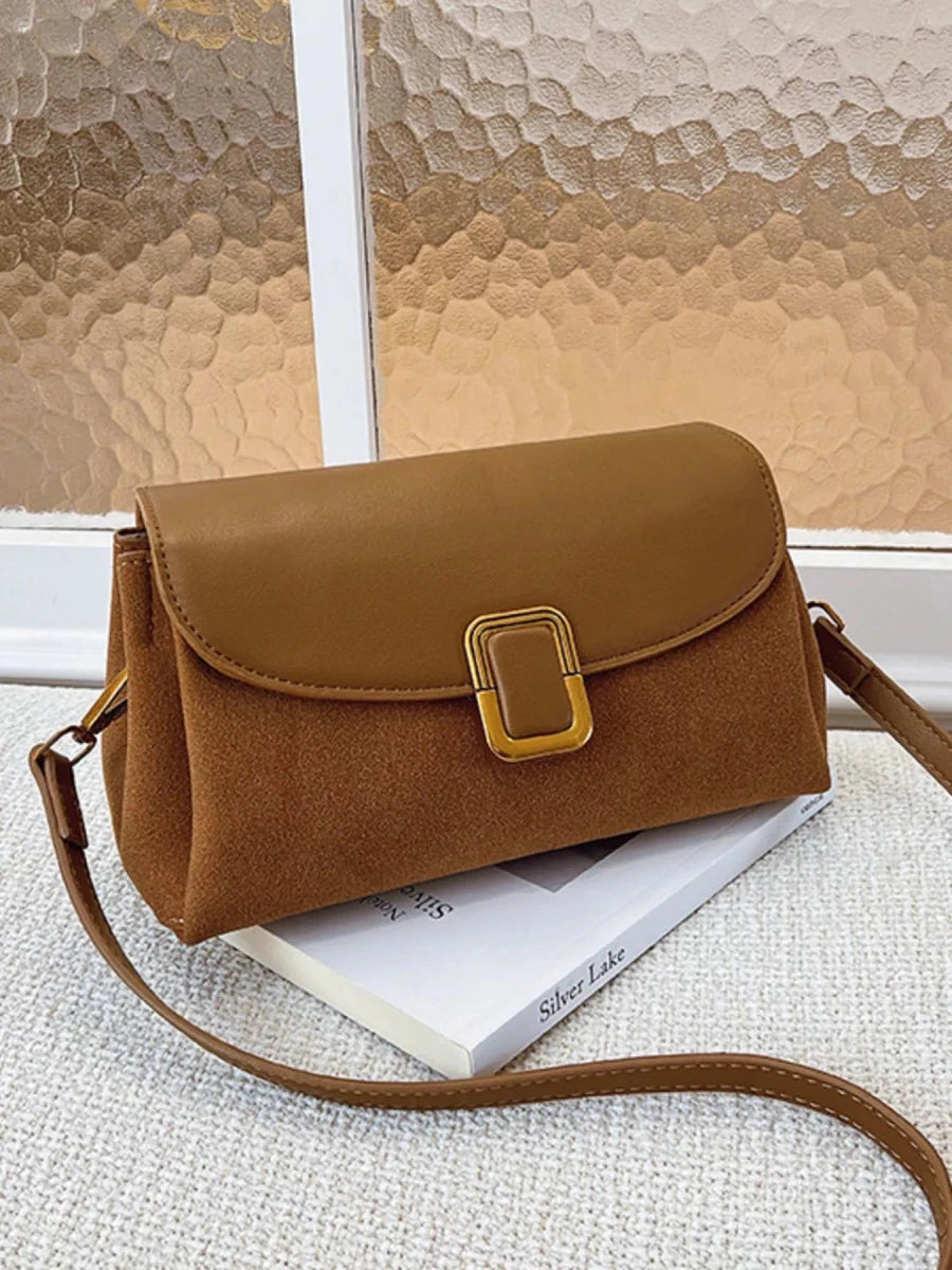 Buckle Flap Crossbody Bag - 