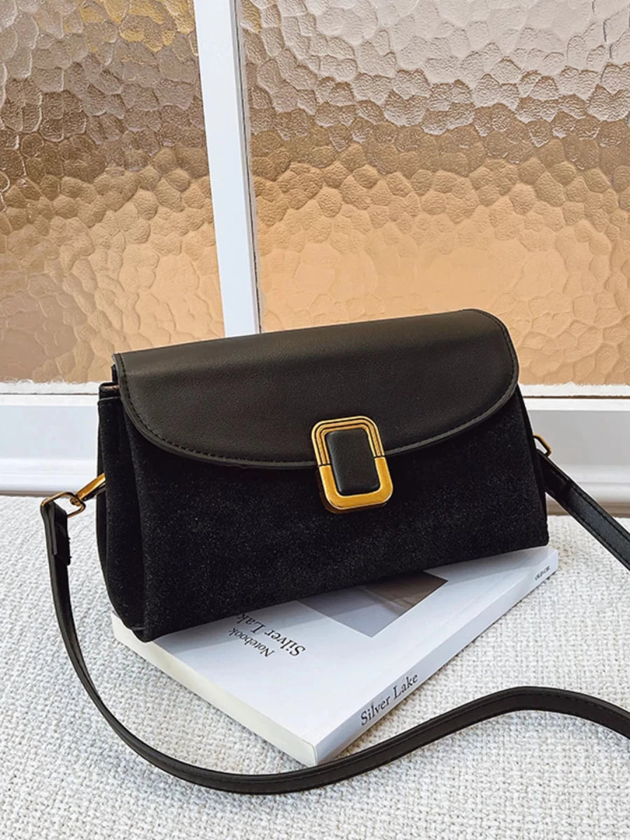 Buckle Flap Crossbody Bag - 