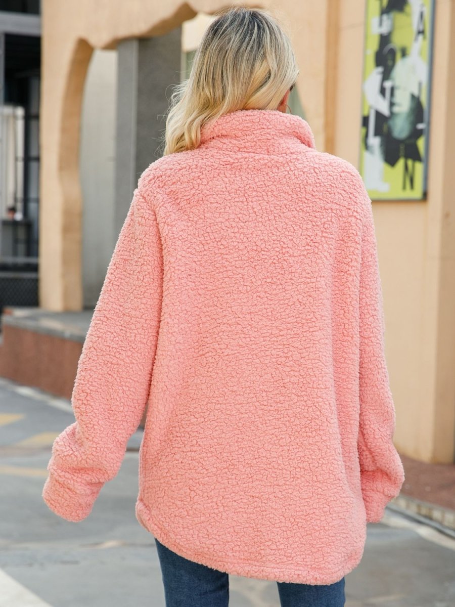 Button Down Collared Coat - Outerwear