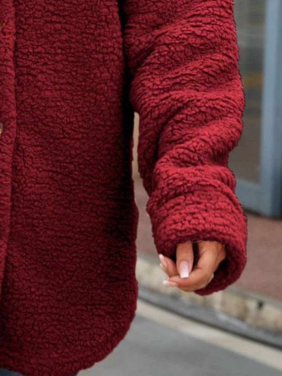 Button Down Collared Coat - Outerwear