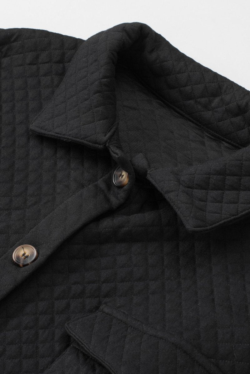 Button Down Collared Jacket - Outerwear