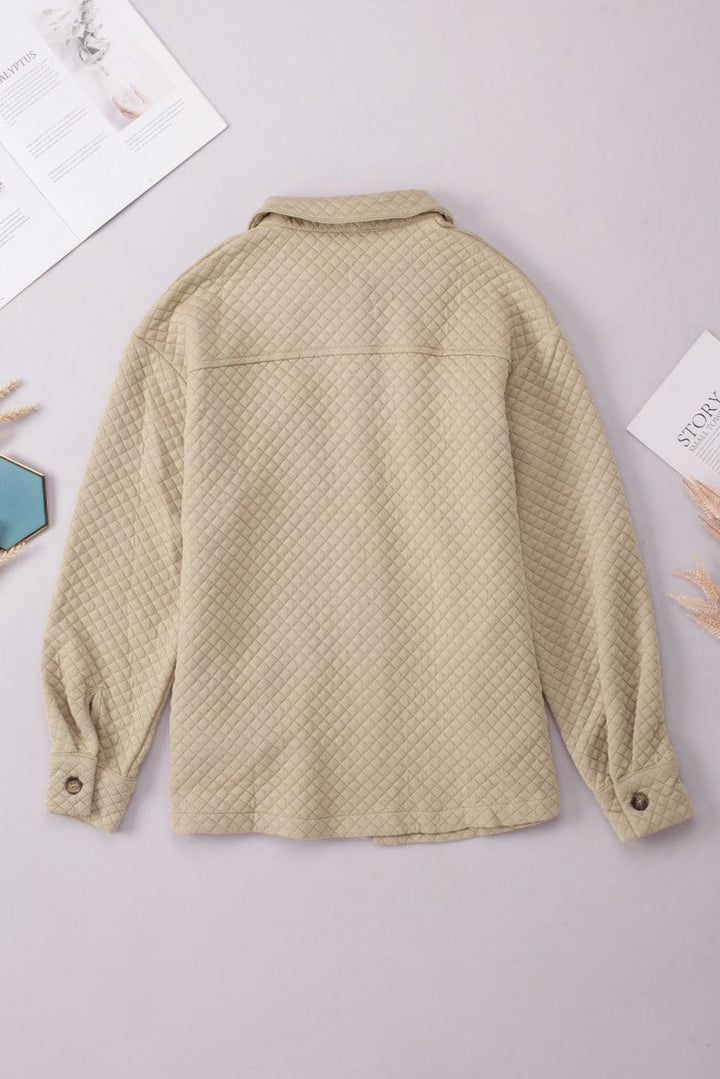 Button Down Collared Jacket - Outerwear