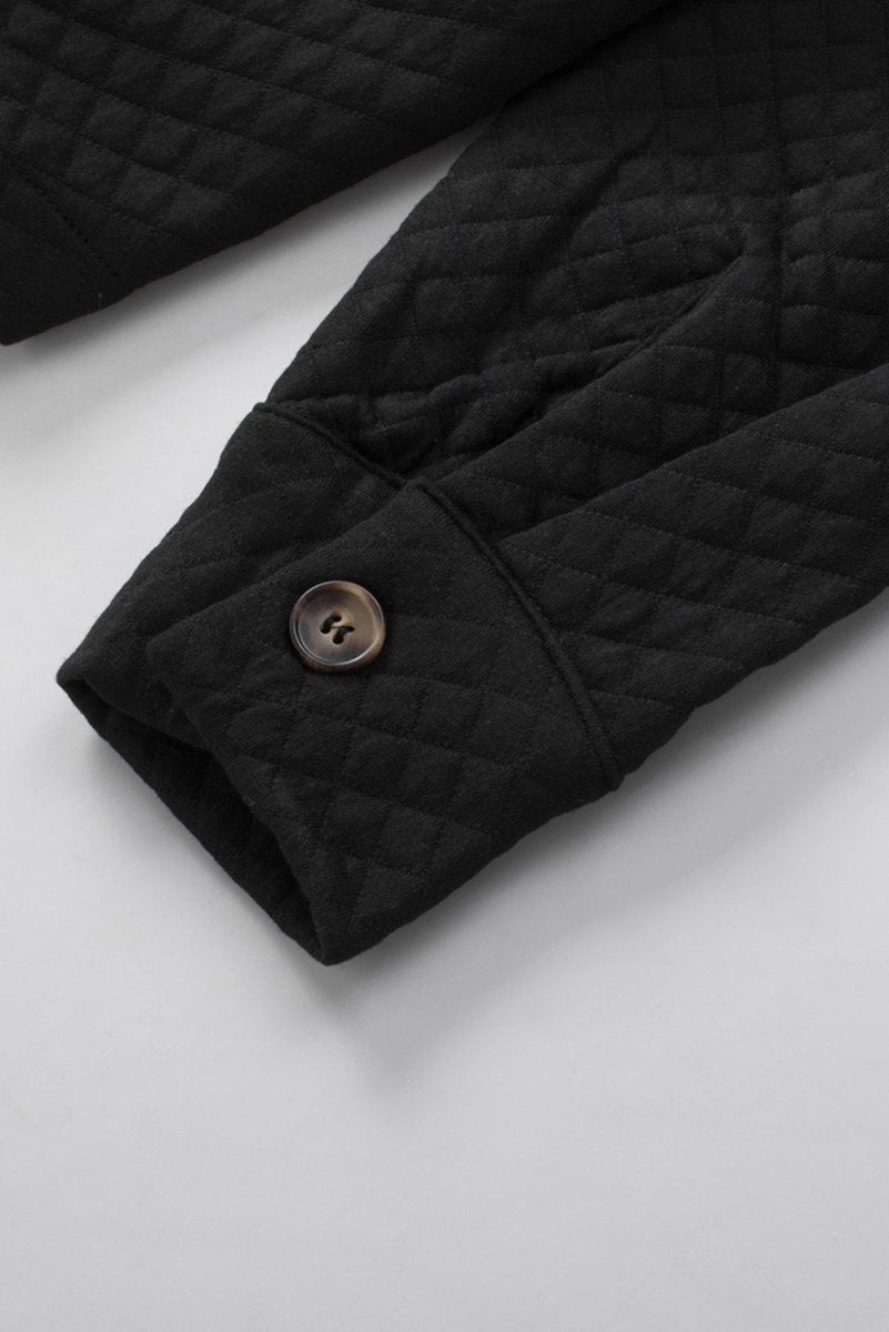 Button Down Collared Jacket - Outerwear