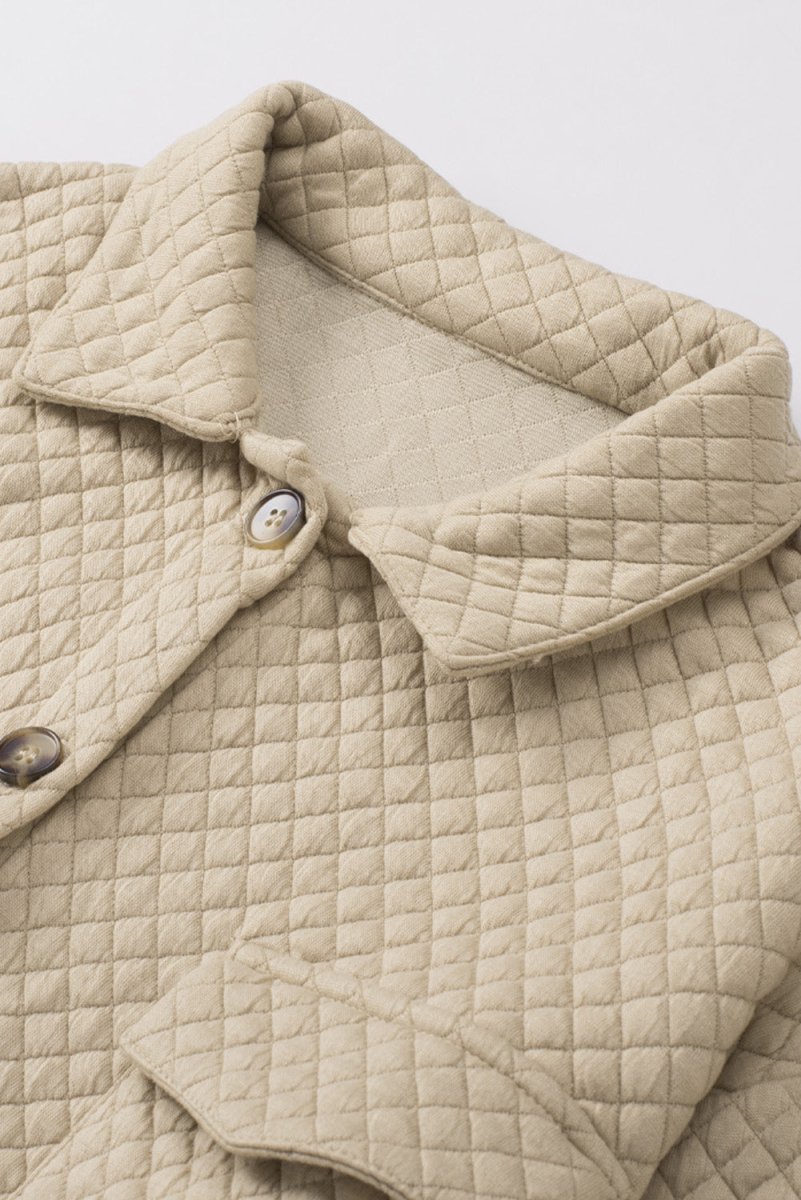 Button Down Collared Jacket - Outerwear