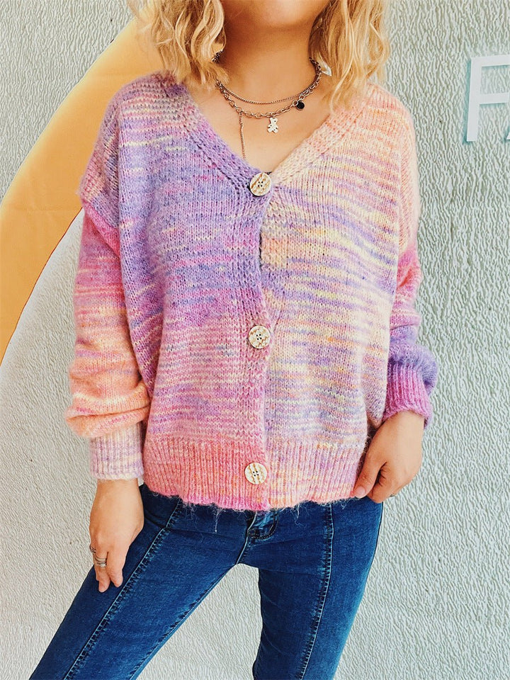 Button Up Long Sleeve Cardigan - Outerwear