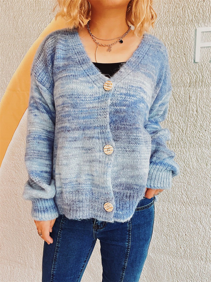 Button Up Long Sleeve Cardigan - Outerwear