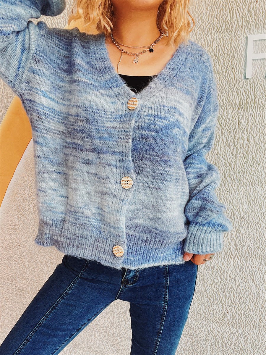 Button Up Long Sleeve Cardigan - Outerwear