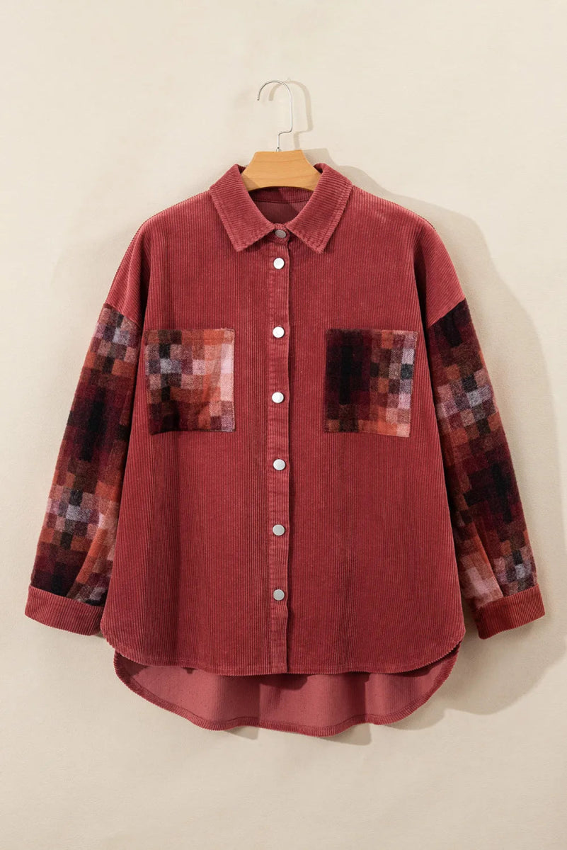 Button Up Long Sleeve Jacket - Outerwear