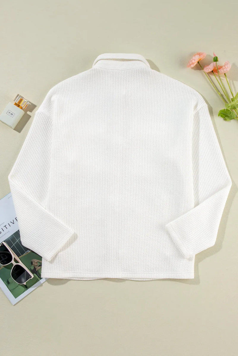 Button Up Long Sleeve Shacket - Outerwear