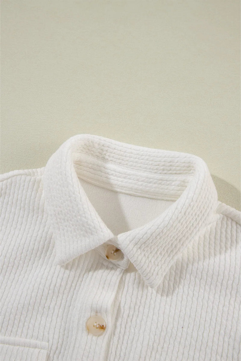 Button Up Long Sleeve Shacket - Outerwear