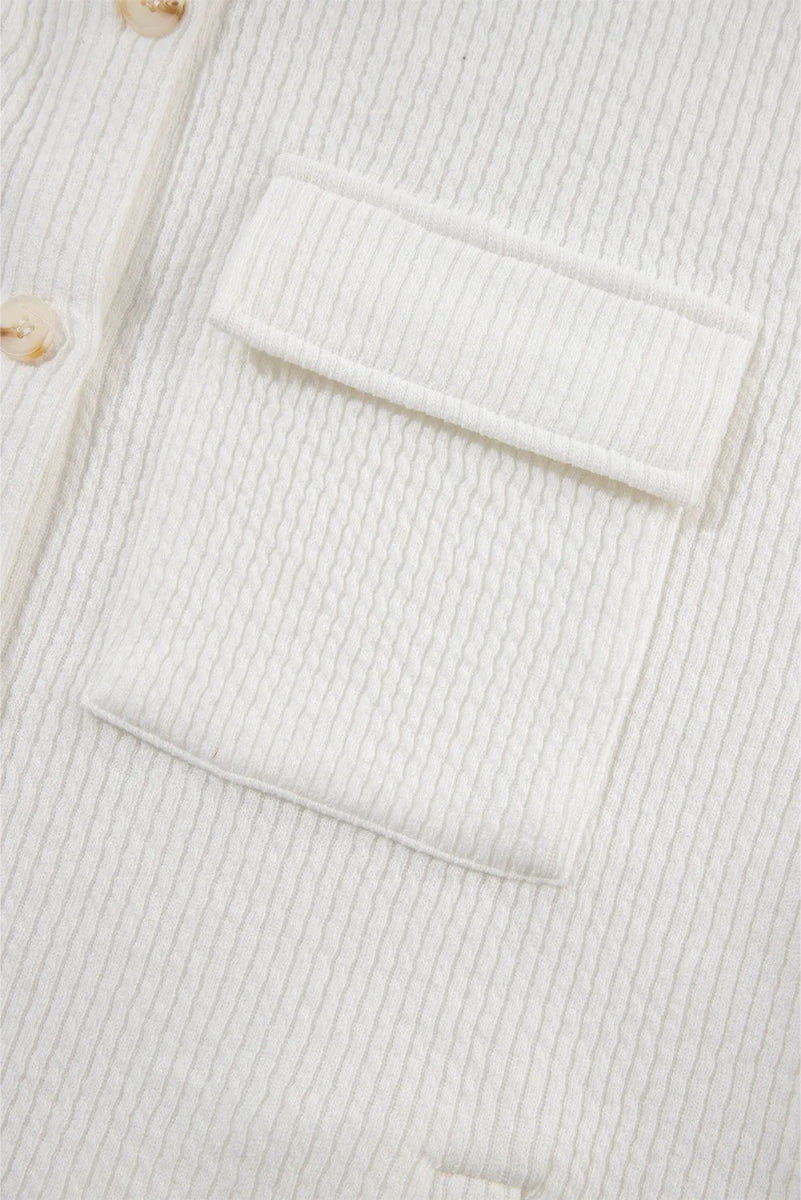 Button Up Long Sleeve Shacket - Outerwear