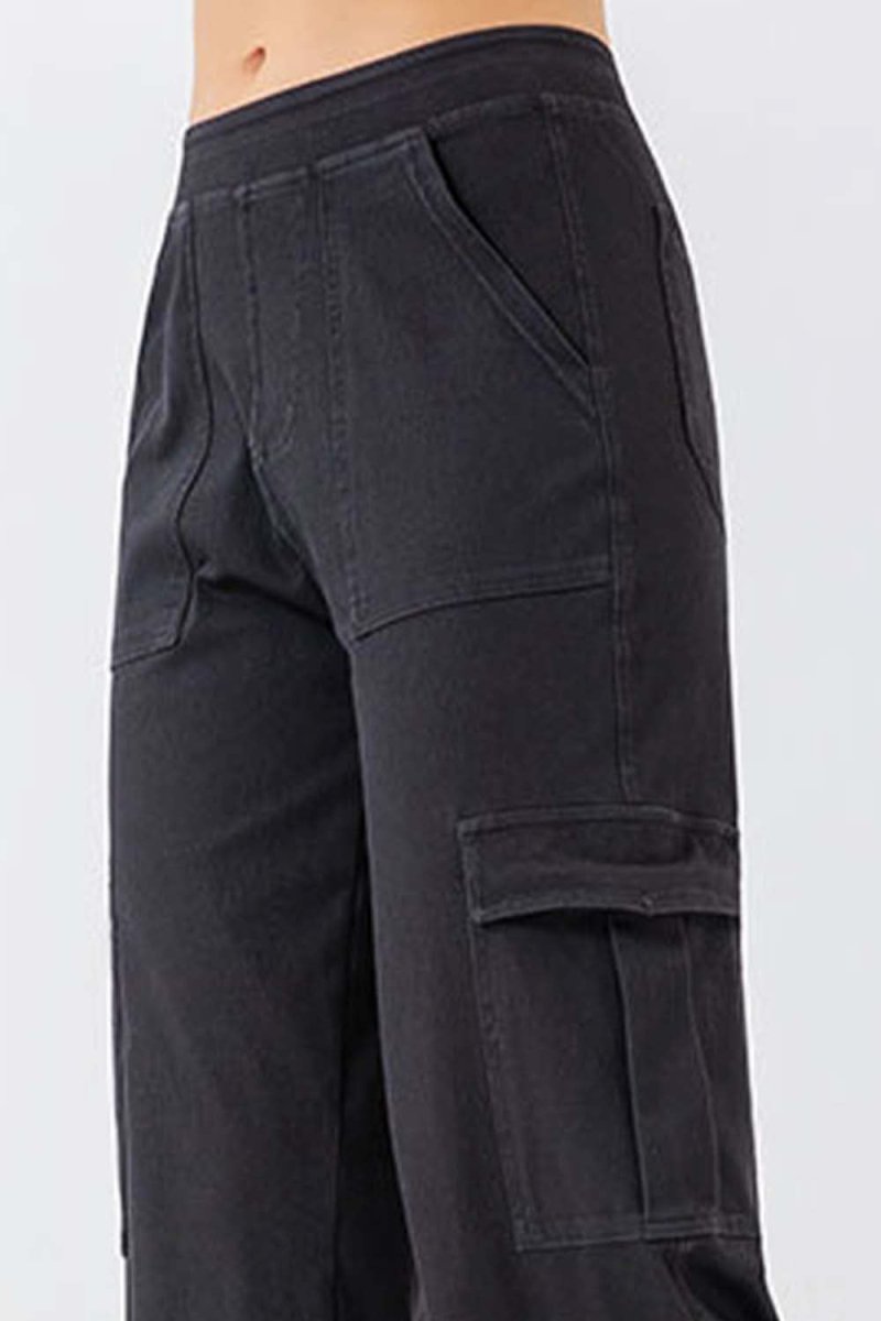 Buttoned Pocketed Long Jeans - Bottoms