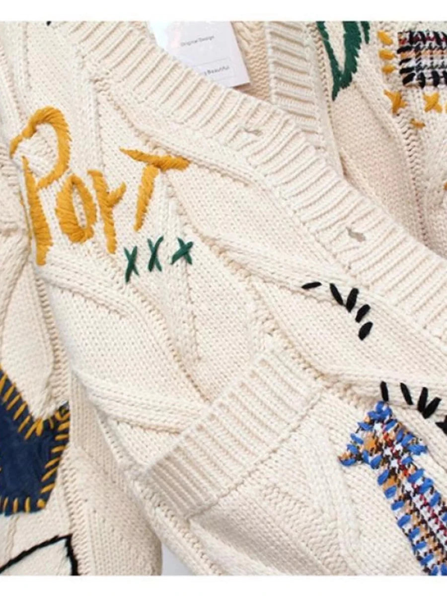 Cable Knit Button Up Cardigan - 