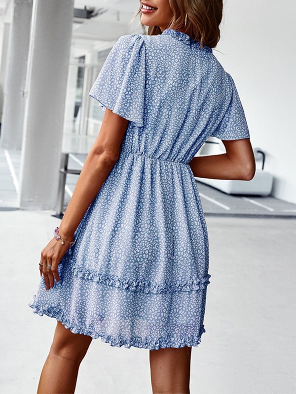 Casual all - match spring and summer sexy short dress - Casual Dress