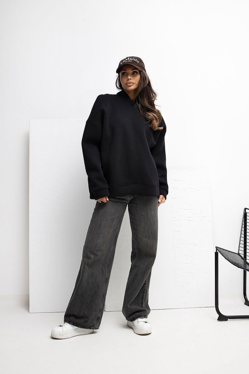 Casual Cotton Blend Hooded Sweatshirt - 