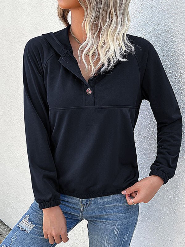 Casual Hooded Autumn - Winter Women's Sweatshirt - Outerwear
