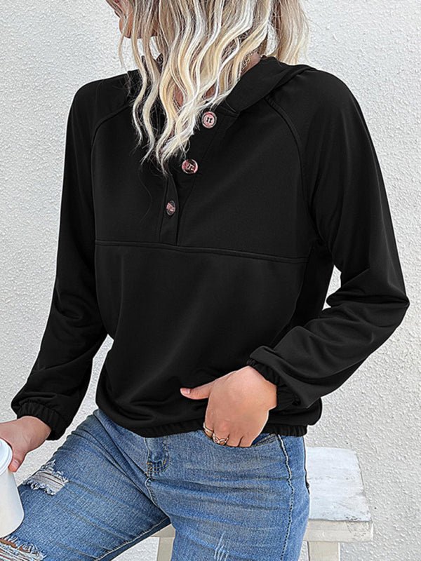 Casual Hooded Autumn - Winter Women's Sweatshirt - Outerwear