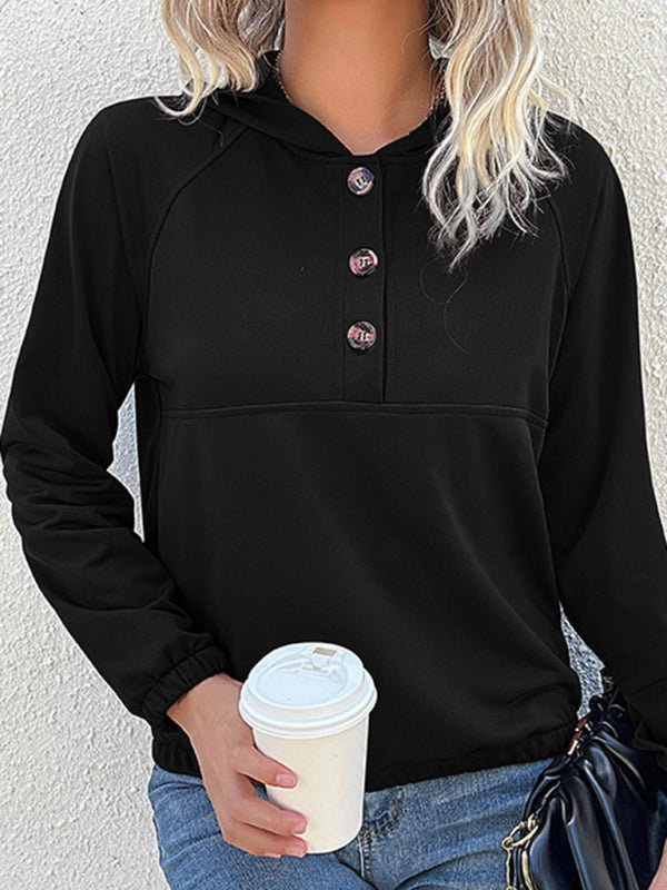 Casual Hooded Autumn - Winter Women's Sweatshirt - Outerwear
