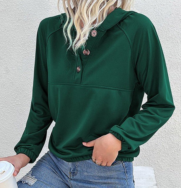 Casual Hooded Autumn - Winter Women's Sweatshirt - Outerwear