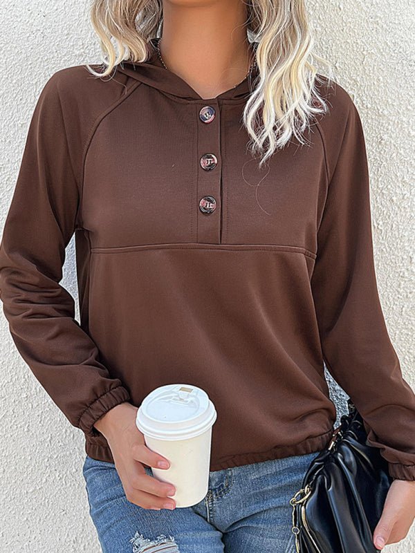 Casual Hooded Autumn - Winter Women's Sweatshirt - Outerwear